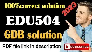 Eng504 Gdb solution 2023/eng504 gdb solution 100% correct/