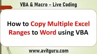 How to Copy Multiple Excel Ranges to Word using VBA