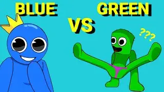 BLUE vs GREEN. GAS MASK? / Rainbow Friends Animation