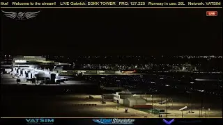LIVE Gatwick ATC tower. VATSIM MSFS2020
