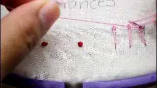 bordado, puntada nudo francés y variación, bordado principiantes, french knots,
