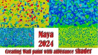 Creating a wall paint with aiDistance,aiRam RGB,aiStandardSurface shader in maya 2024