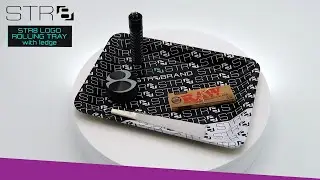 STR8 Logo Rolling Tray with Ledge | 360 View