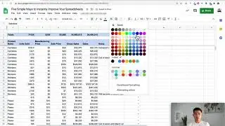 Five Tips to Instantly Improve Your Spreadsheets in Google Sheets and Excel