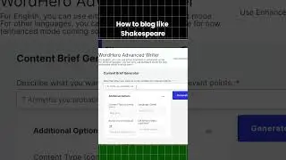 How to Blog Like Shakespeare Using WordHero - AI Writing Assistant
