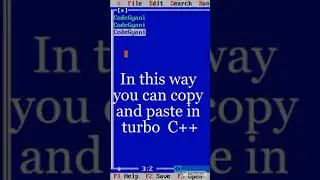 How to copy and paste in turbo c++ | 