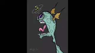 ALIEN 127 CREATION VIDEO: Get FREE coloring page!