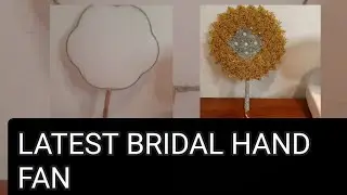 how I make my latest bridal hand fan with trims ribbon // AliExpress