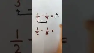 Fraction tricks | How to subtract fractions | 
