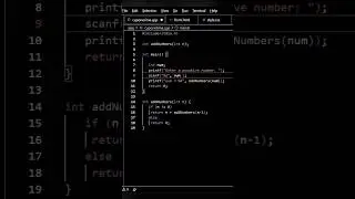 C program to find sum of Natural Number using Recursing #cprogramming #short #shortsvideo #write