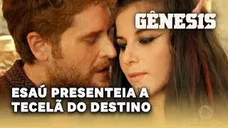 NOVELA GÊNESIS: Encantado, Esaú presenteia a Tecelã do Destino