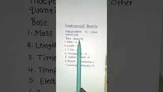 Define Fundamental Quantity with example  #physicalquantities #unitandmeasurement #physics11