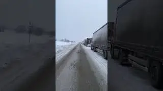 17.01.2022 Сим перекрыт, снегопад, гололёд, трасса закрыта