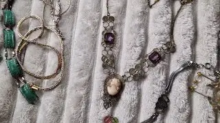 Асмр видео , винтаж бусы серебро. арт деко.  Asmr video / vintage,  soft spoken ✨️