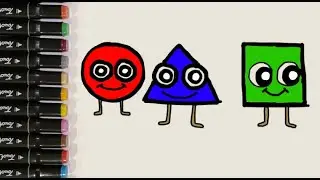 КАК НАРИСОВАТЬ ФИГУРЫ:КРУГ,ТРЕУГОЛЬНИК,КВАДРАТ/РИСУЕМ ЛЕГКО И ПРОСТО