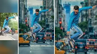 Skateboard Photo manipulation editing tutorial SUNIL EDITZ