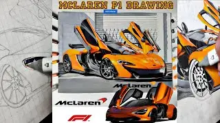 Hyper-Realistic McLaren P1 Sport Car Drawing. -MindBlowing Detail: McLaren P1 Stuns the Internet! 🤯🔥
