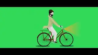 A man drive a cycle green screen no copyright