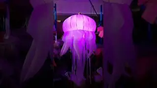 Hanging Lighting Inflatable Jellyfish Balloon With Color Changing LED Light For Party Night