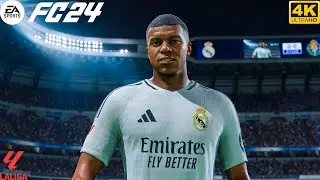 FC 24 - Real Madrid Vs Real Valladolid- Ft. Mbappe| LaLiga 24/25 Full Match | 4K HDR