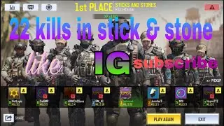 22kills sticks and stones record in CODM