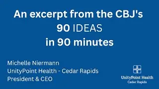 90 Ideas in 90 minutes CBJ event excerpt - Ideas & Words to Live By from Michelle Niermann