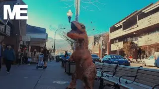 WEARING A DINOSAUR COSTUME IN GATLINBURG