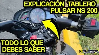 Tablero PULSAR NS 200 - NS 200 FI ABS Explicación , testigos, mandos, botones