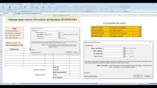 Facture avec RechercheV et menus déroulants