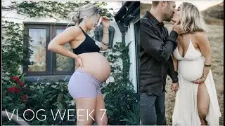 VLOG WEEK 7 - GYM + MATERNITY PHOTOS | 35 WKS PREGNANT