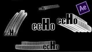 How to make Echo Text Animation to Adobe After Effects - Tutorial