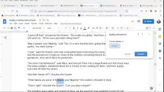 5.2: use spell and grammar check (Google Docs version)