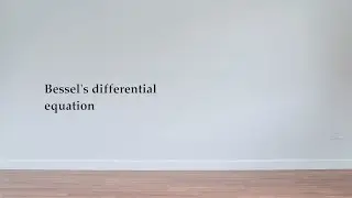 Bessel's differential equation