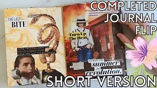 Completed Journal Flip: Short, Music Version | Dark Dystopian Journal | Magazine Collage Art Journal