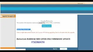 RicherLink ROUTER RL804GW WIFI GPON ONU FIRMWARE UPDATE #ITsomnath