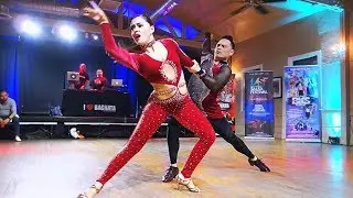 Joel N  Alvarez and Karol Moreno at the I Love Bachata Social (Los Angeles)
