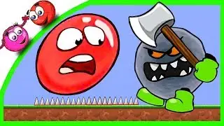 Новый Несносный КРАСНЫЙ ШАР 1-3. Мультик ИГРА New Red Ball