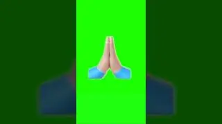 Animated Thank You Emoji 🙏 on Green Screen