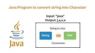 Mostly Asked Question in interview || Java Program to convert String into Character