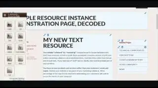 Placing an Existing Resource Instance on a Web Page in the OASIS CMS