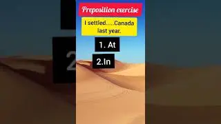 Preposition exercise