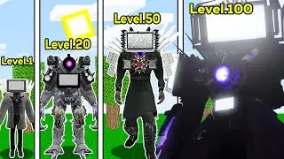 ULTİMATE TİTAN TELEVİZYON ADAM SEVİYELERİ 😱 - Minecraft