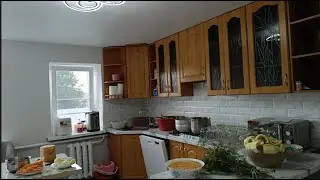 Полный обзор новой кухни. Из старой кухни сделали новую)Остались без электричества.Доделали загон.