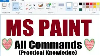 MS PAINT - All Commands in hindi with Practical | Basic computer course #mspaint #dca #drawing