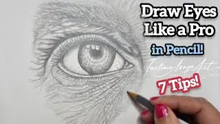 7 Secret Tips REVEALED for Realistic Eye Drawing in Pencil for Beginners ✏️👁😍