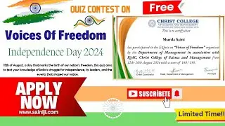 Online Voices of Freedom With Certificate | Test Knowledge of India's Struggle for Independence 2024