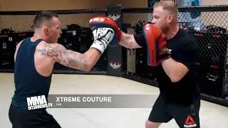 Colby Covington ripping pads training during UFC 235 fight week