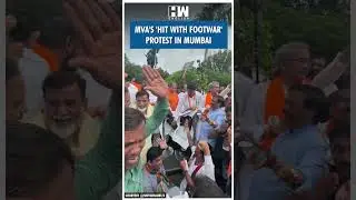 Maharashtra: INDIA Alliance's 'Hit With Footwear' Protest Against Eknath Shinde-led Govt In Mumbai