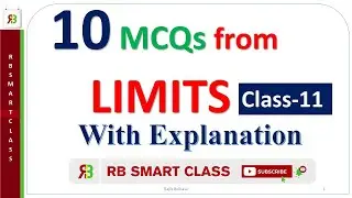 Multiple Choice Questions (MCQs) from Limits with explanation || Class 11 ||  RB Smart Class