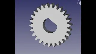 FreeCad Под вал с лыской